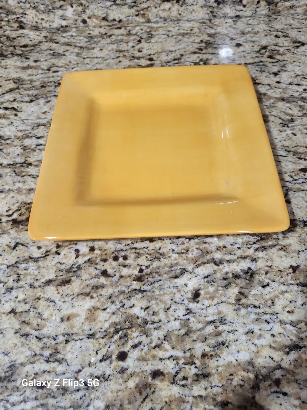 JCPenney Home Collection Marygold Square Dinner Plates Set of 3 Yellow 10.5
